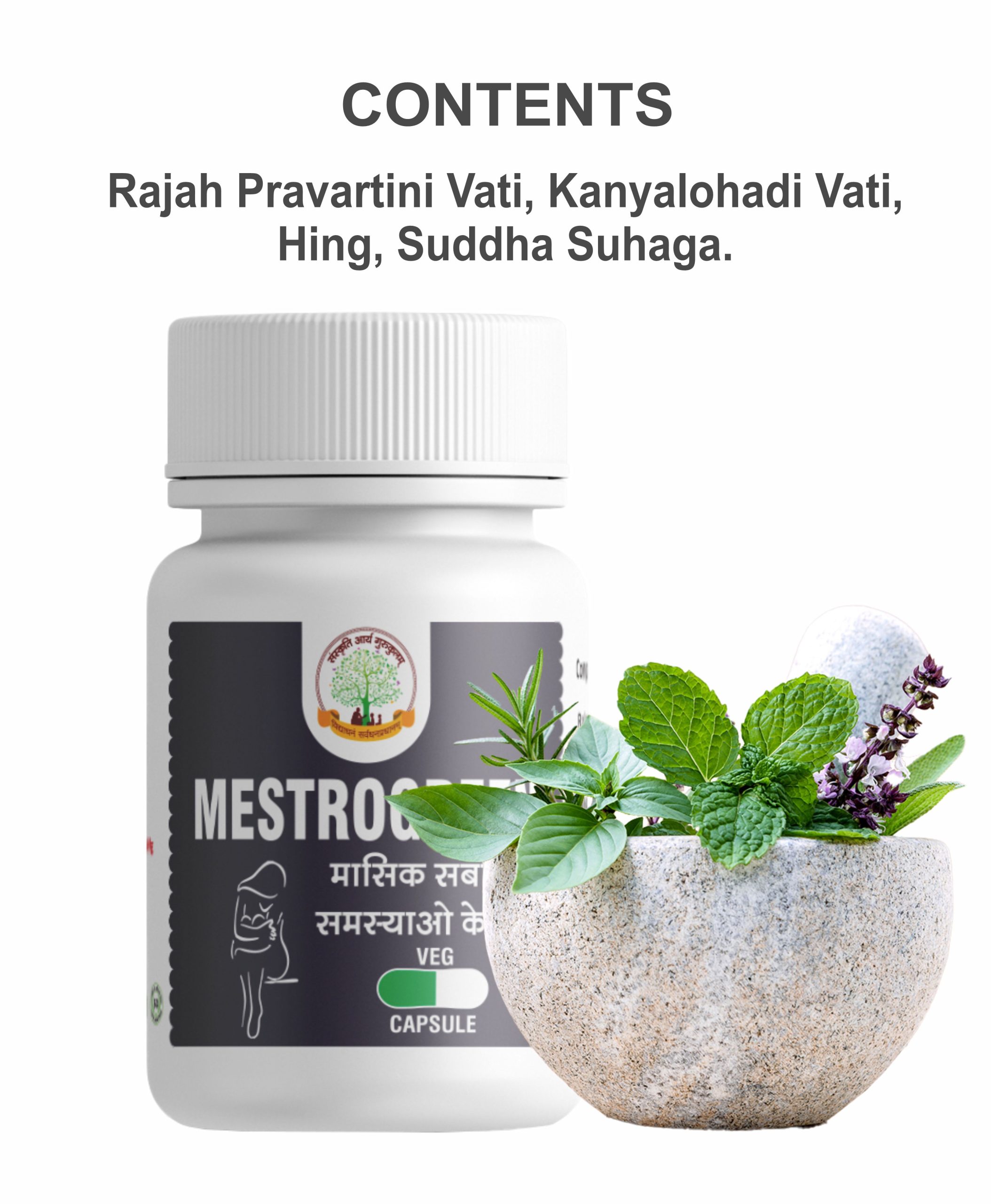 mestrogreen capsules (veg) – मासिक संबंधित समस्याओ के लिए 30 capsules (not for pregnant ladies)