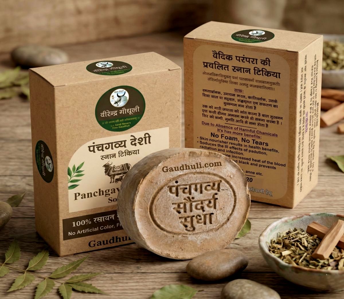 soundarya sudha panchgavya soap / सौंदर्य सुधा पंचगव्य साबुन (100% chemical free soap)