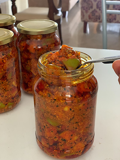 aam ka achaar made with organic methods & preservative free 500gm