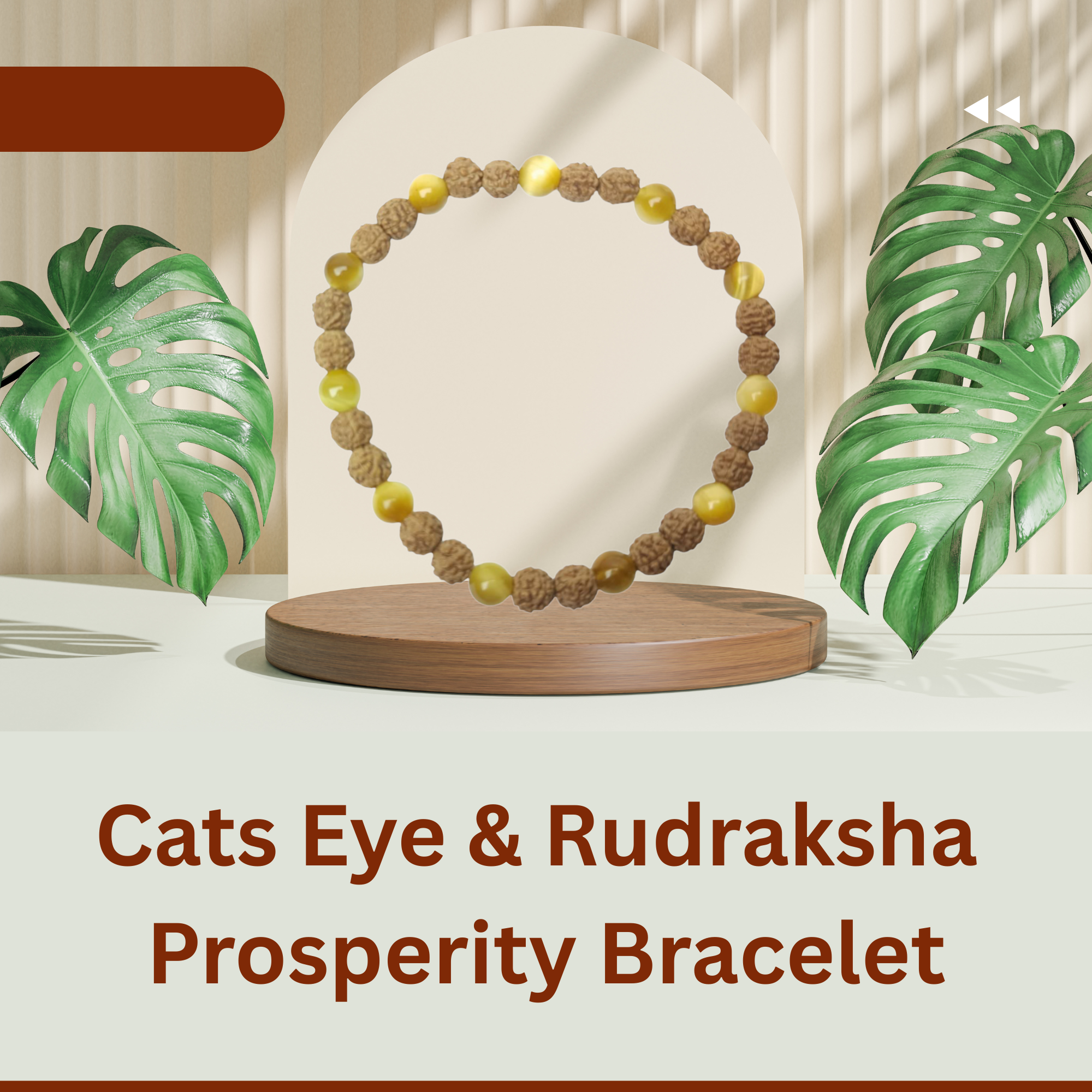 cats eye and rudraksha bracelet