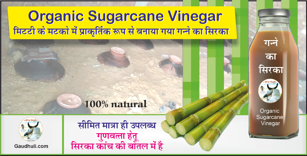 desi sugarcane vinegar made in clay pots | ganne ka sirka | मिट्टी के मटके में बना गन्ने के रस का सिरका 500ml (कांच की पैकिंग में in glass packing)