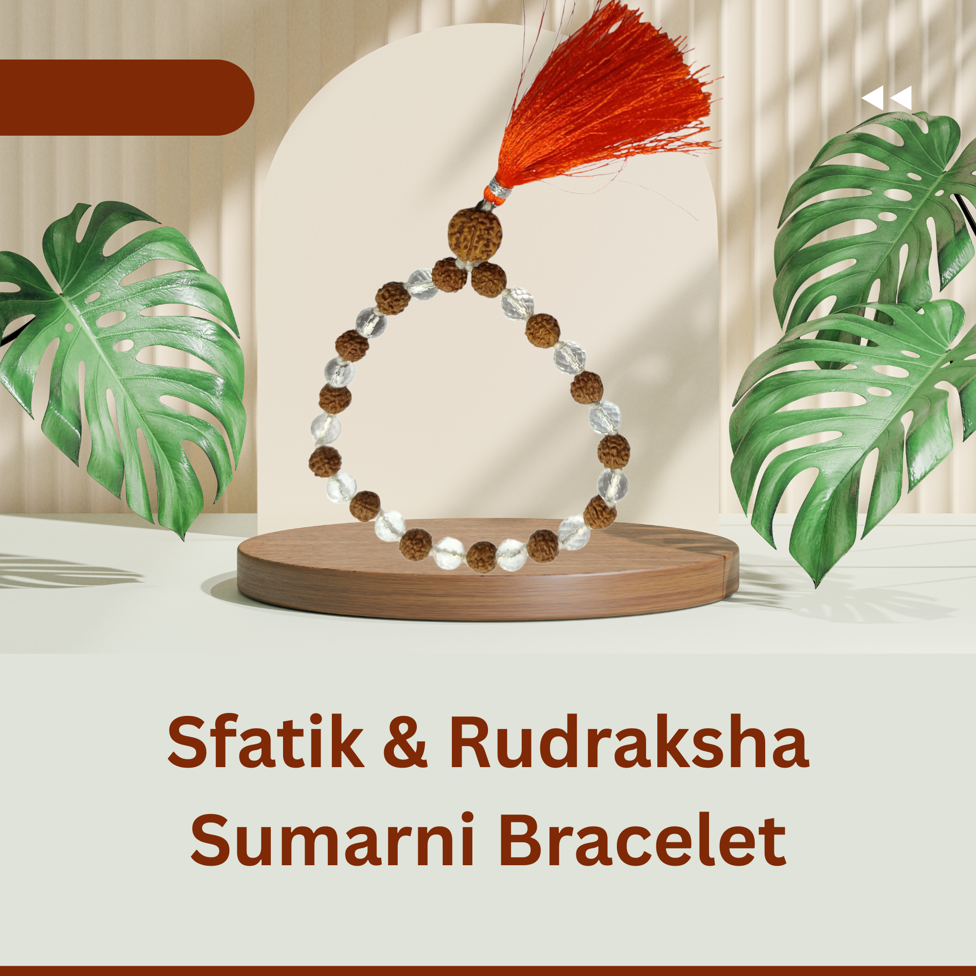 sfatik and rudraksha sumarni bracelet 27 beads