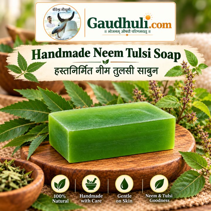 handmade neem tulsi soap | हस्तनिर्मित नीम तुलसी साबुन