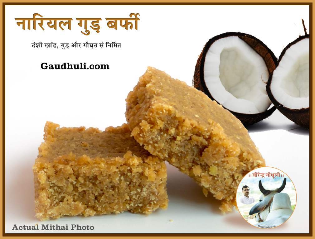 advance booking: नारियल गुड़ बर्फी / coconut jaggery barfi : शुद्ध देसी गोमाता के घी एवं देशी गुड़ से निर्मित अग्रिम बुकिंग 05 अक्टूबर 2025 तक (डाक सेवा उपलब्ध)