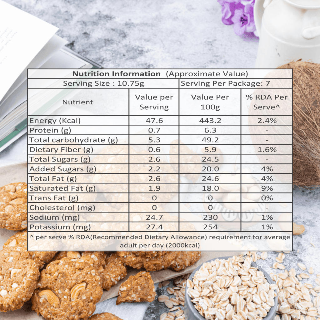 so good cashew coconut cookies 75gm