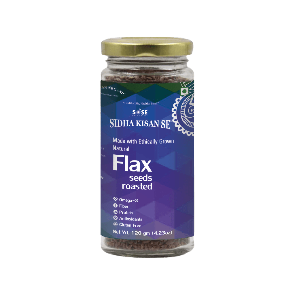 sidha kisan se natural flax seeds roasted (alsi) 120gm