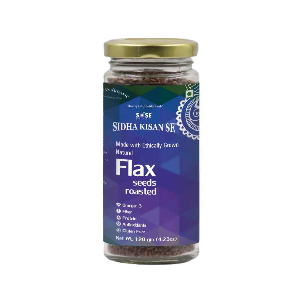 sidha kisan se natural flax seeds roasted (alsi) 120gm