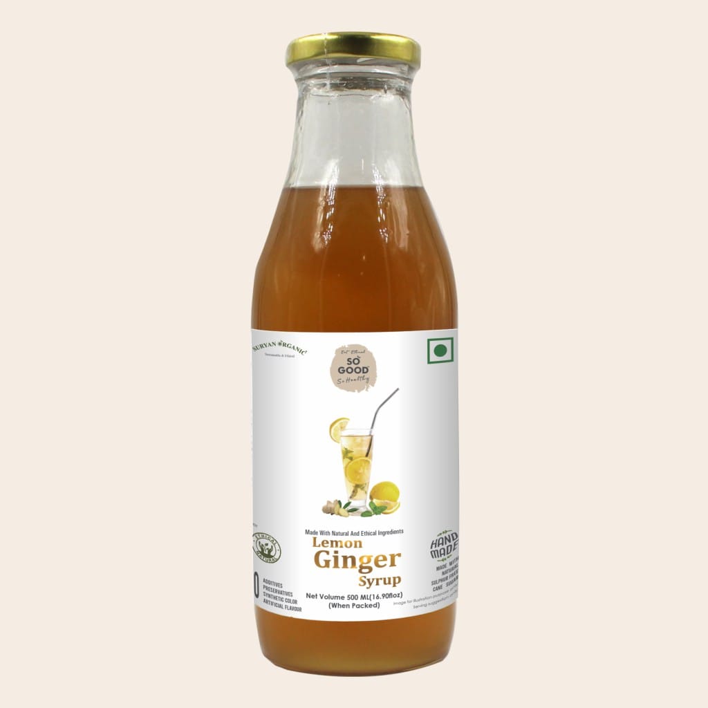so good natural lemon ginger syrup 500ml