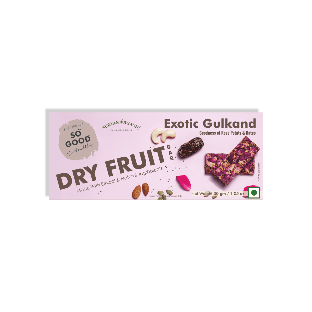 so good exotic gulkand dry fruit bar 30gm