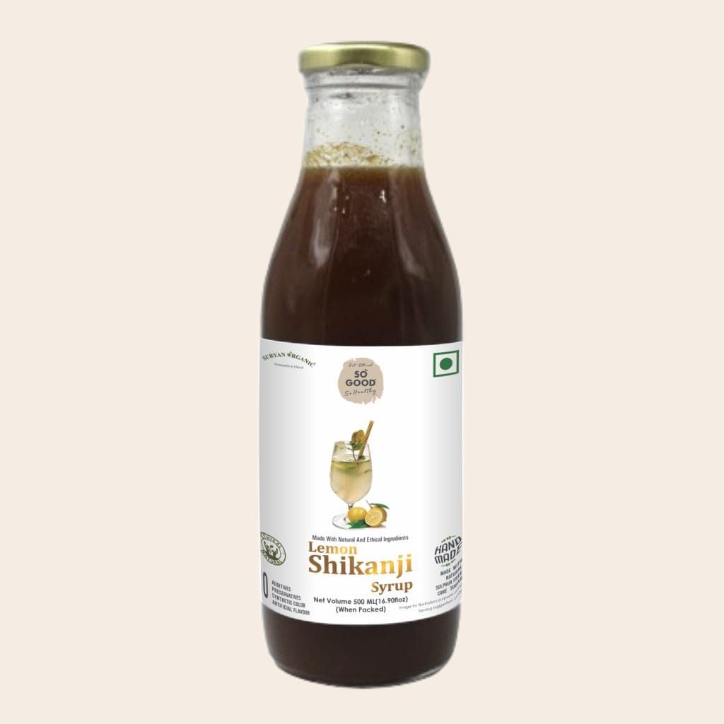 so good natural lemon shikanji syrup 500ml