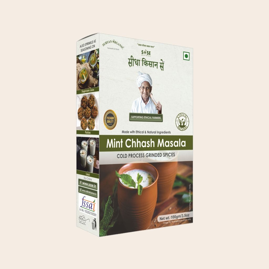 sidha kisan se natural mint chhash masala 100gm