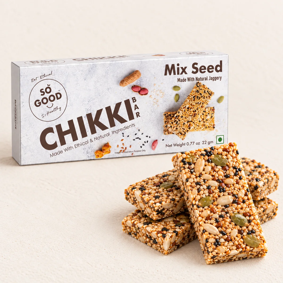 natural daliya gudpatti / chikki | दलिया (भुने चने) की गुड़पट्टी / चिक्की – 100gm