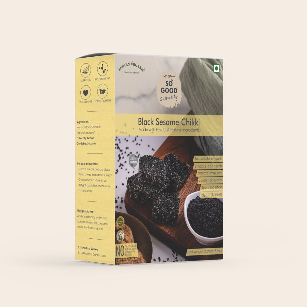 so good natural black sesame chikki 250gm