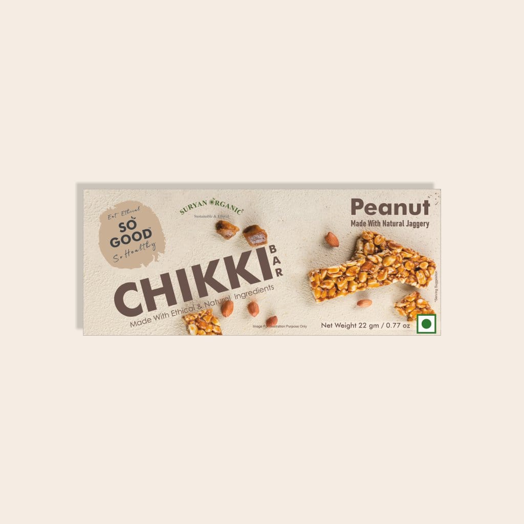 so good natural peanut chikki bar 22gm