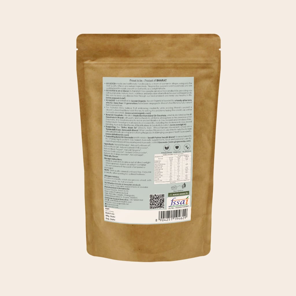 so good natural peri peri banana chips 100gm