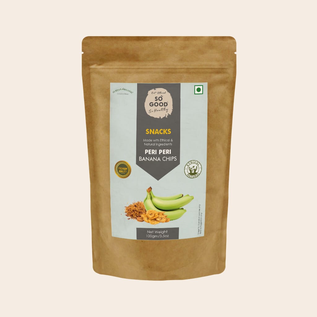 so good natural peri peri banana chips 100gm