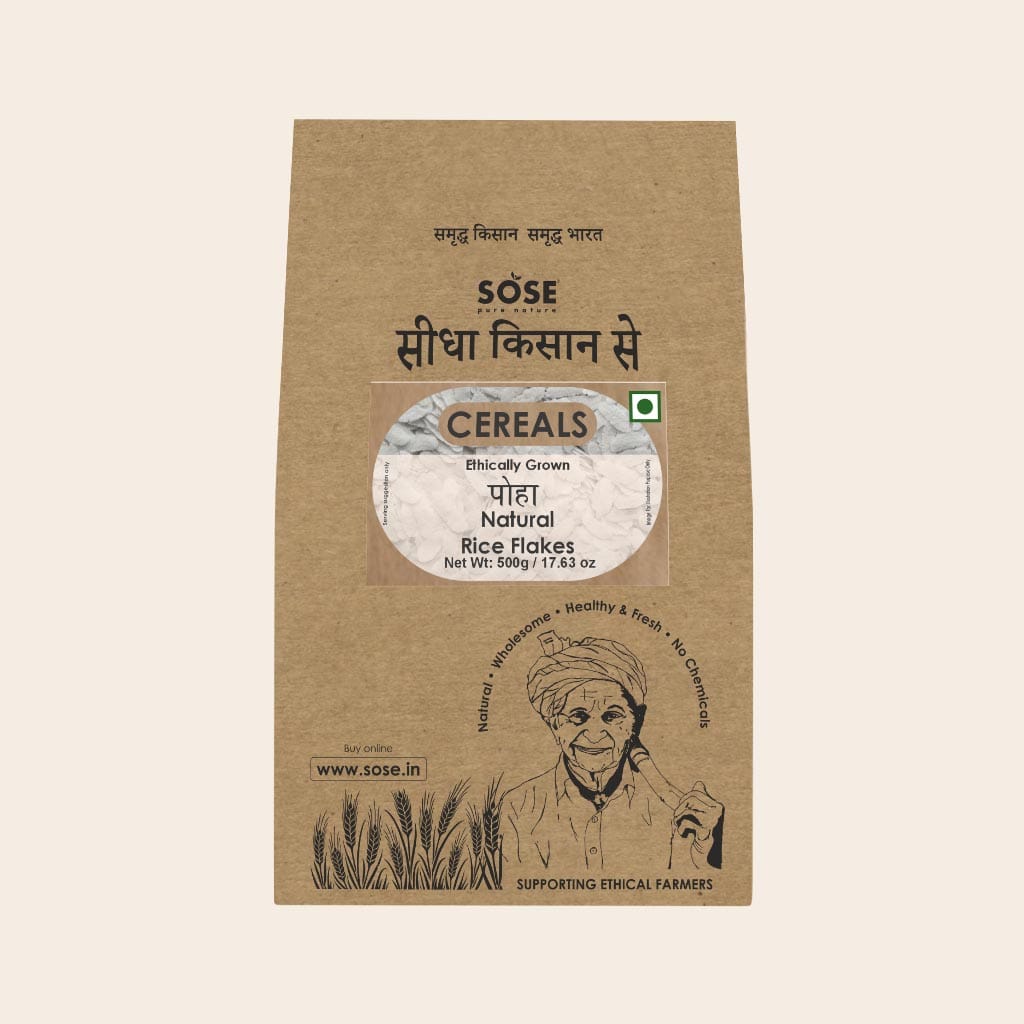 sidha kisan se natural rice flakes (white poha) 500gm