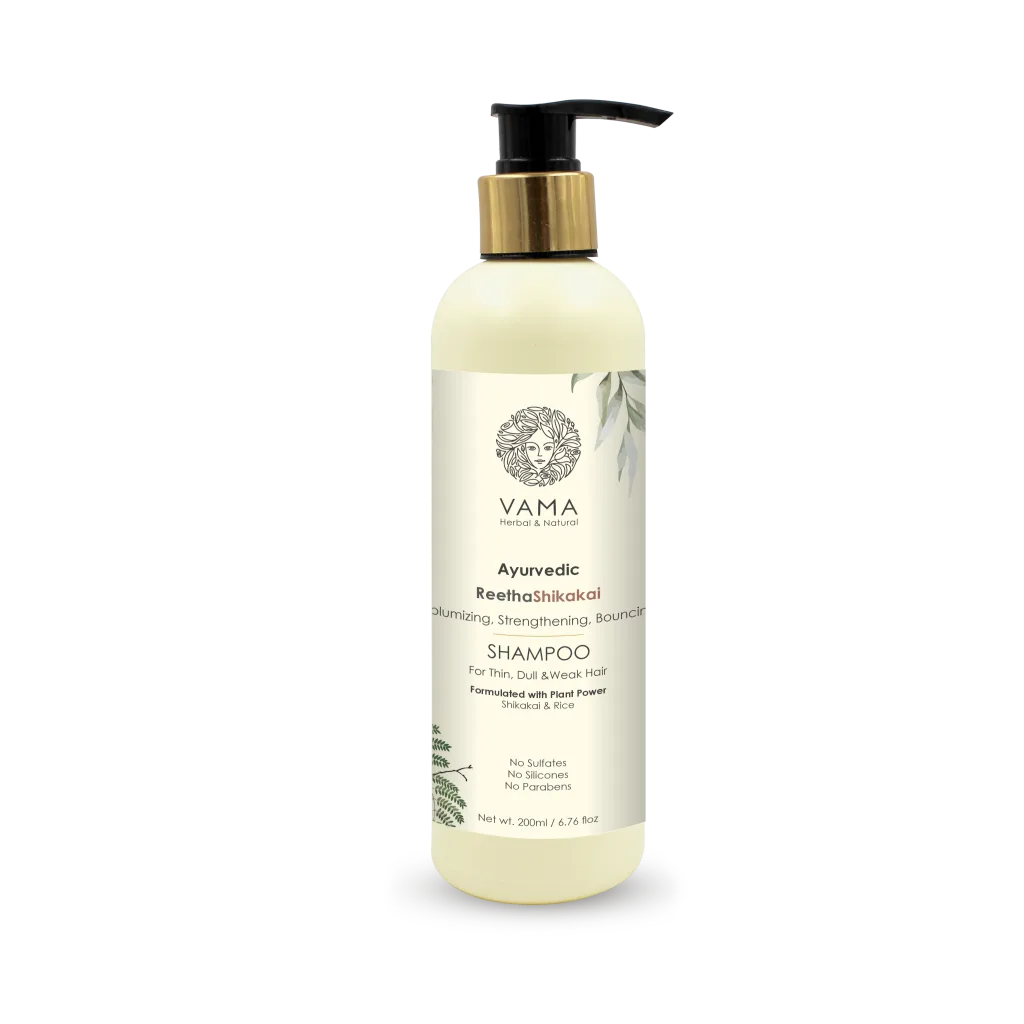 vama ayurvedic reetha shikakai oily hair shampoo 200ml