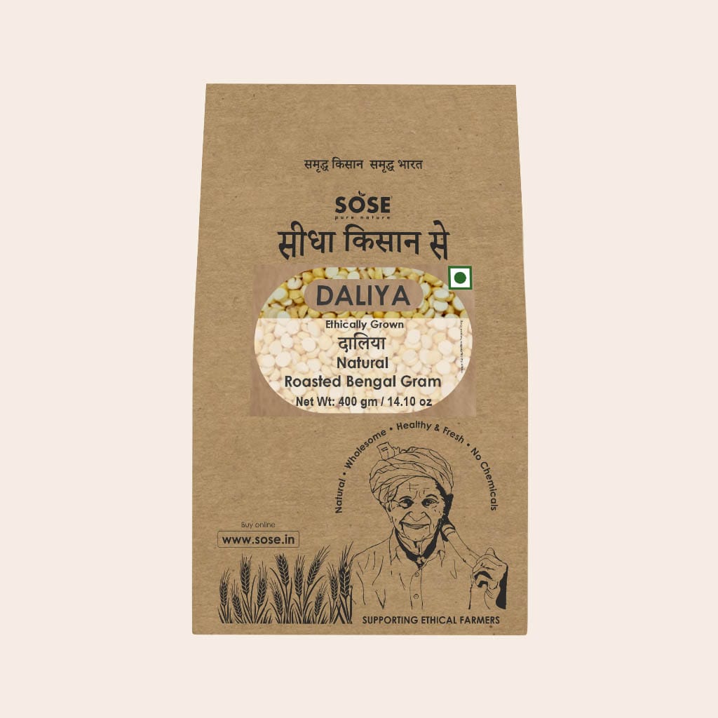 sidha kisan se natural roasted bengal gram (daliya) 400gm