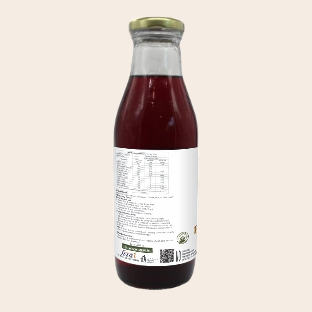 so good natural royal rose syrup 500ml