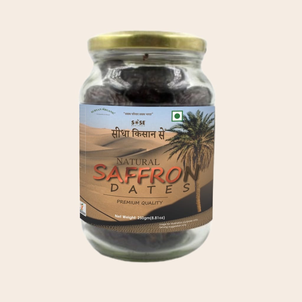 sidha kisan se natural saffron dates 250gm