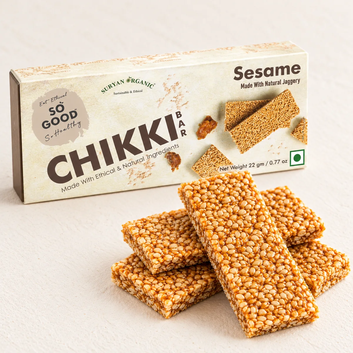 natural daliya gudpatti / chikki | दलिया (भुने चने) की गुड़पट्टी / चिक्की – 100gm