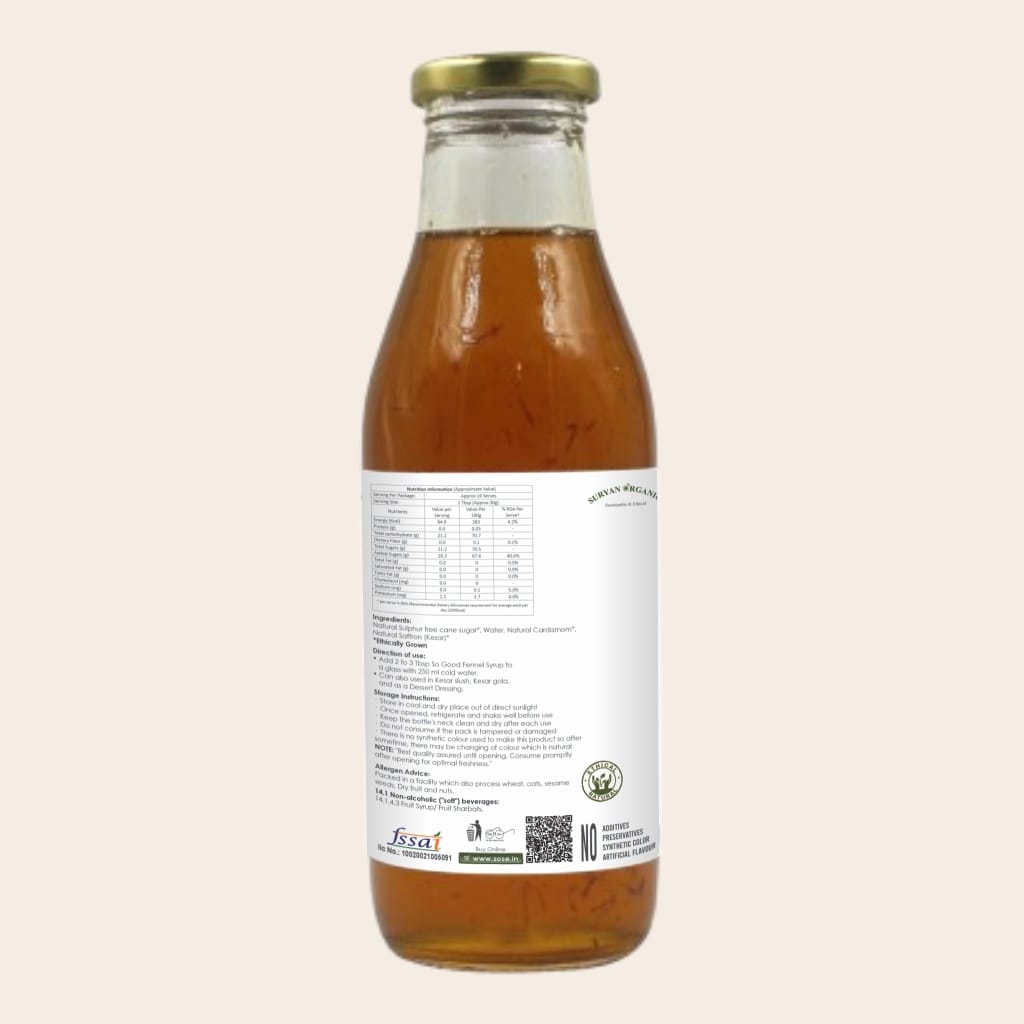 so good natural shahi kesar syrup 500ml